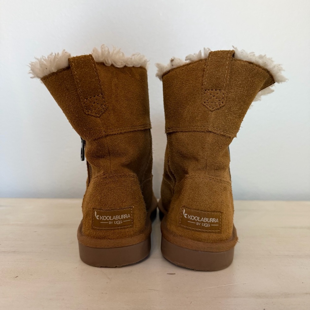 Koolaburra By Ugg Brown Suede Aribel Short Zipper Boots - Picture 5 of 8